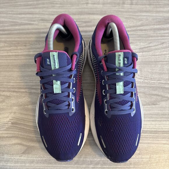 Brooks Adrenaline GTS 22 Running Shoes Sneakers Purple - Womens Size 10 B - Picture 4 of 11